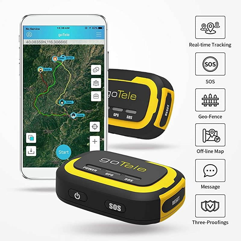 GPS Tracker, No Monthly Fee No Network Required Mini Portable Off-Grid Real Time GPS Tracking Device for Outdoor Hiking, Hunting, Kids and Pets Tracker (2 Pack)