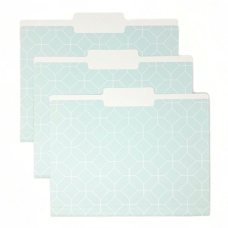 9ct File Folders Teal Assorted Patterns - Kahootie Co