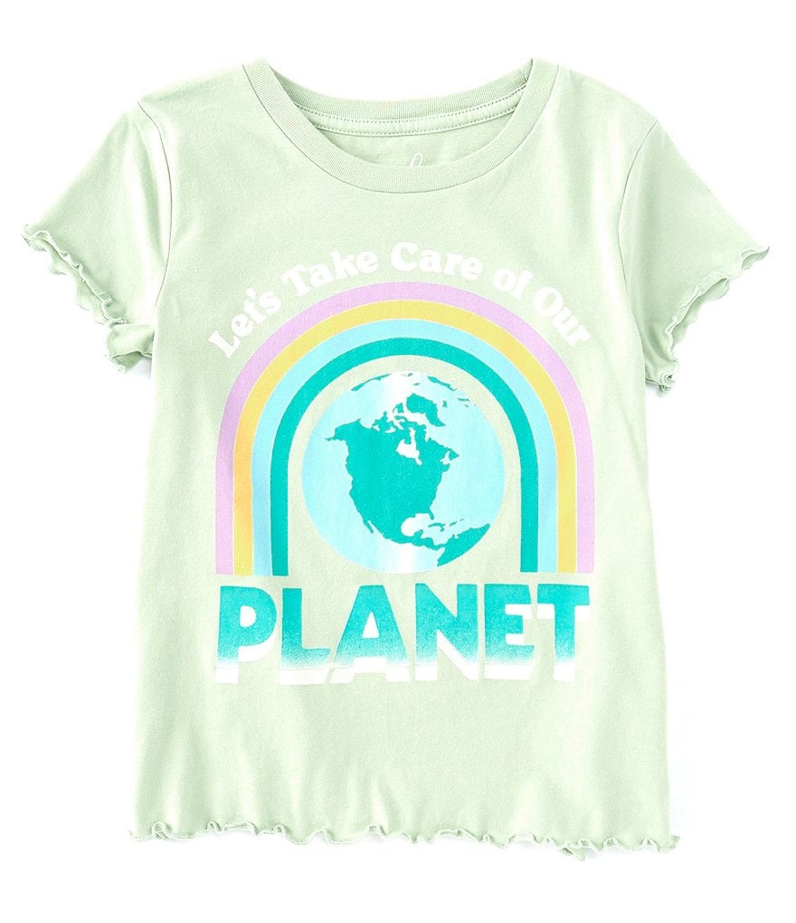 Peek Little/Big Girls 2T-12 Short-Sleeve Let's Take Care Of Our Planet Tee