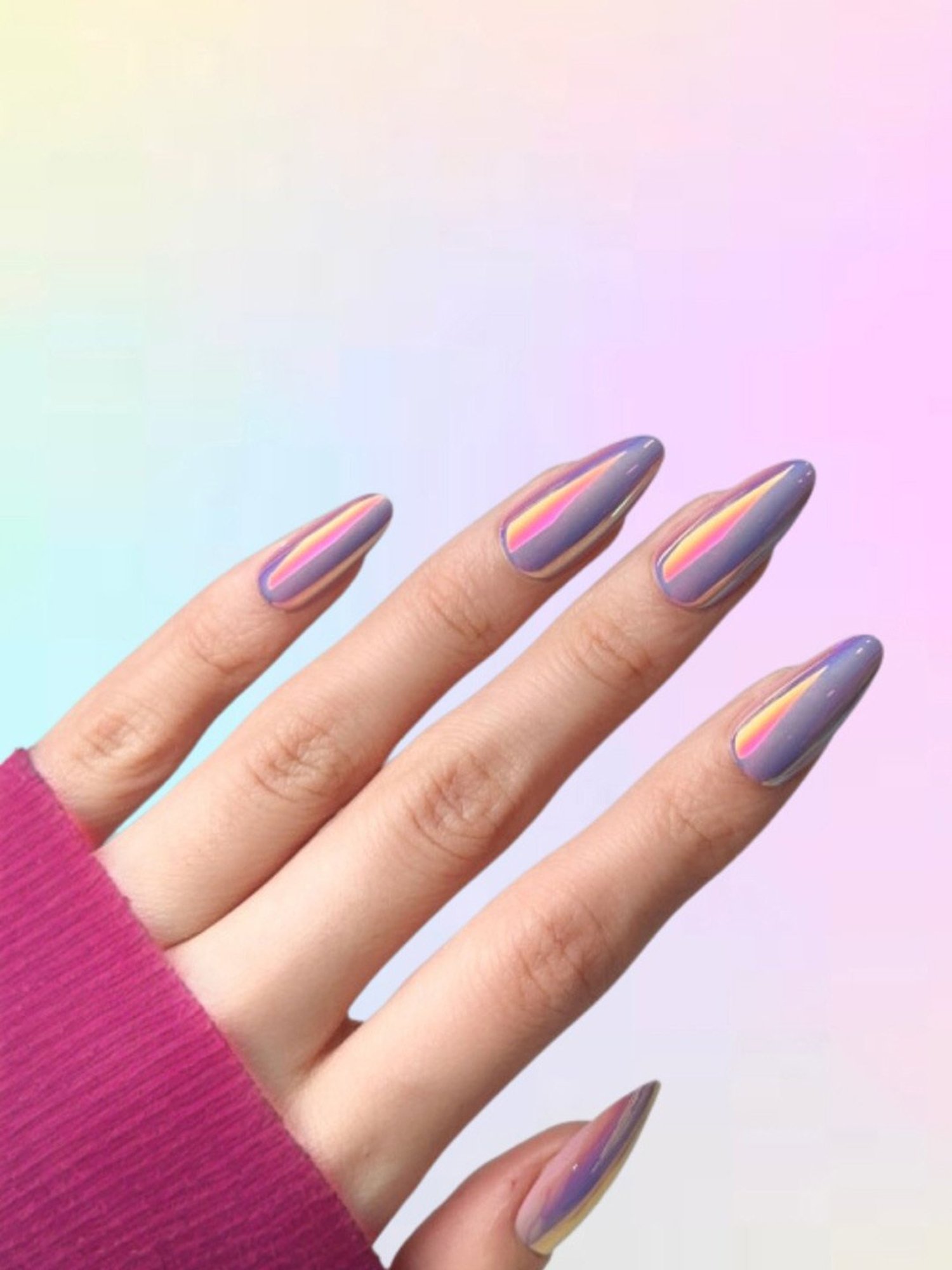 Polish Me Pretty Gel Polish Press On Nails Tyrian - Set of 24