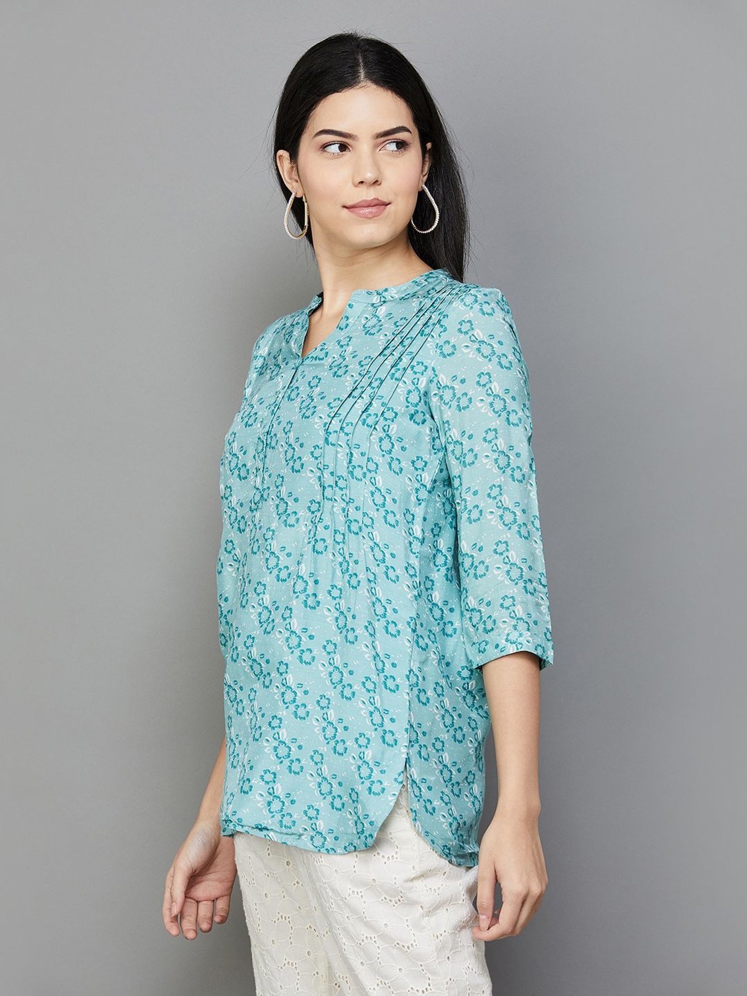 Melange by Lifestyle Blue Printed Tunic