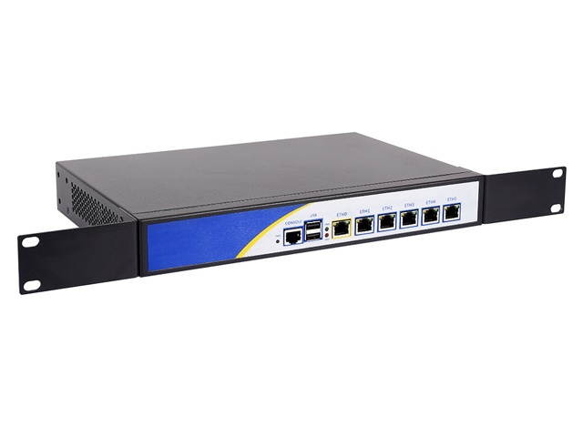 Firewall, Mikrotik, Pfsense, VPN, Intel Atom D525,Network Security Appliance,Router PC,(Black),[HUNSN RS03],[6LAN/2USB2.0/1COM/1VGA/Fan],(4G RAM/32 SSD)