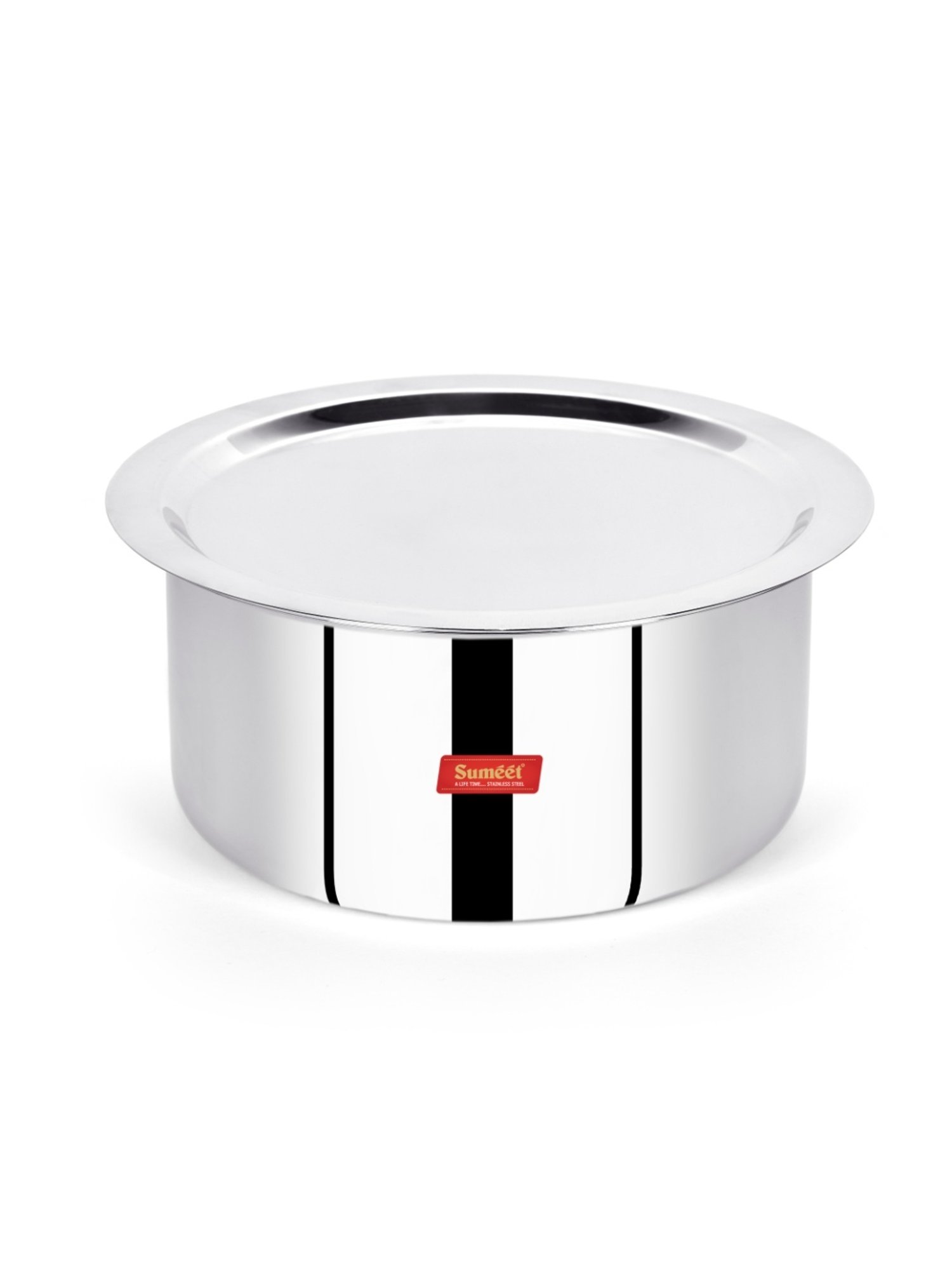 Sumeet Cook Smart TriPly SAS (Steel-Aluminium-Steel - 3 Layers) Tope with Lid - 3 Ltr - 20Cm