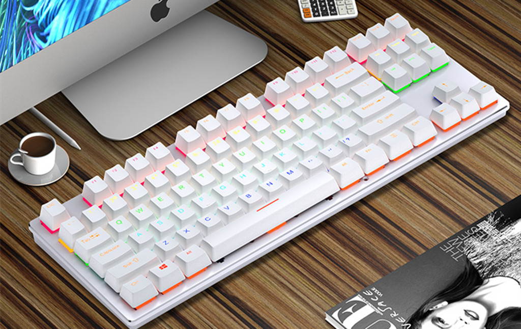 Mechanical keyboard USB wired green axis 87-key gaming gaming office computer mechanical keyboard