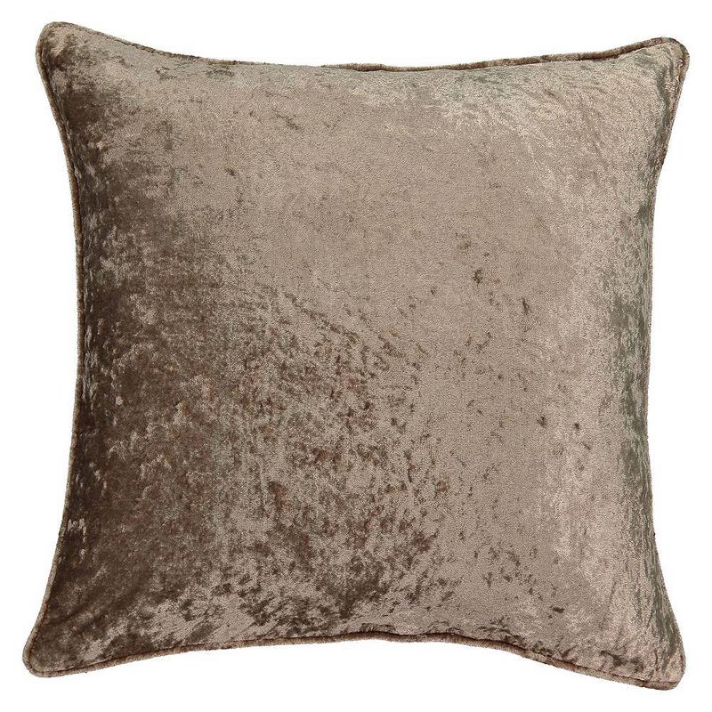 Beautyrest 20"x20" Sandrine Faux Velvet Throw Pillow Brown