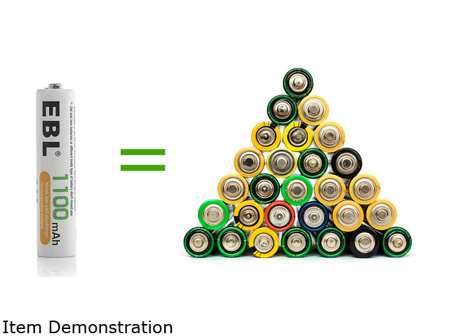 EBL 16 Pack 1100mAh AAA 1.2V Ni-Mh Rechargeable Battery