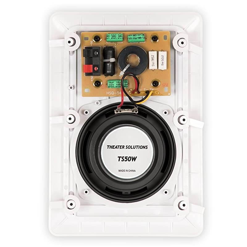 TS50W in Wall Speakers Surround Sound Home Pair White 525Inch