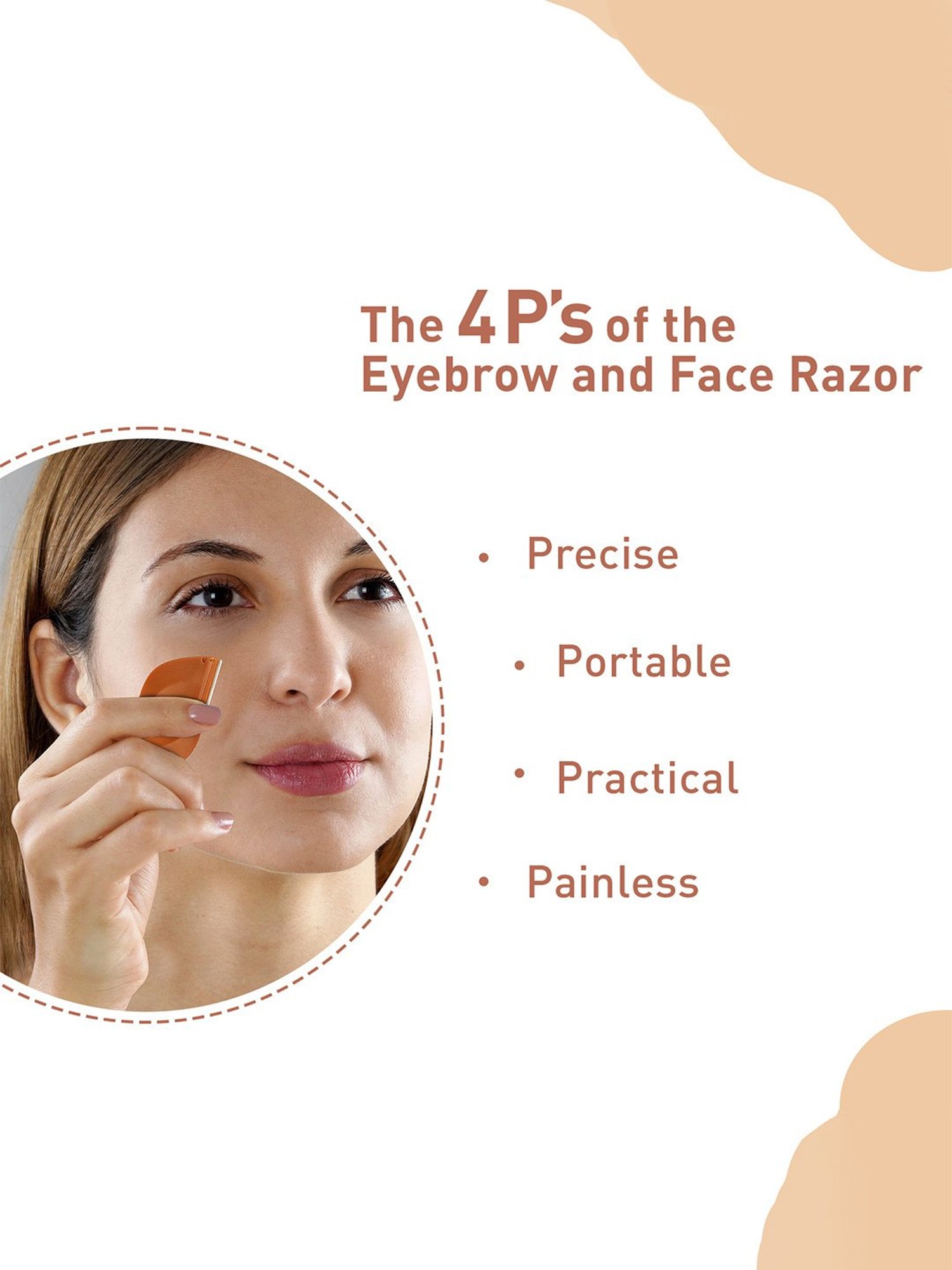 Sirona Portable Eyebrow & Face Razor - Pack of 2