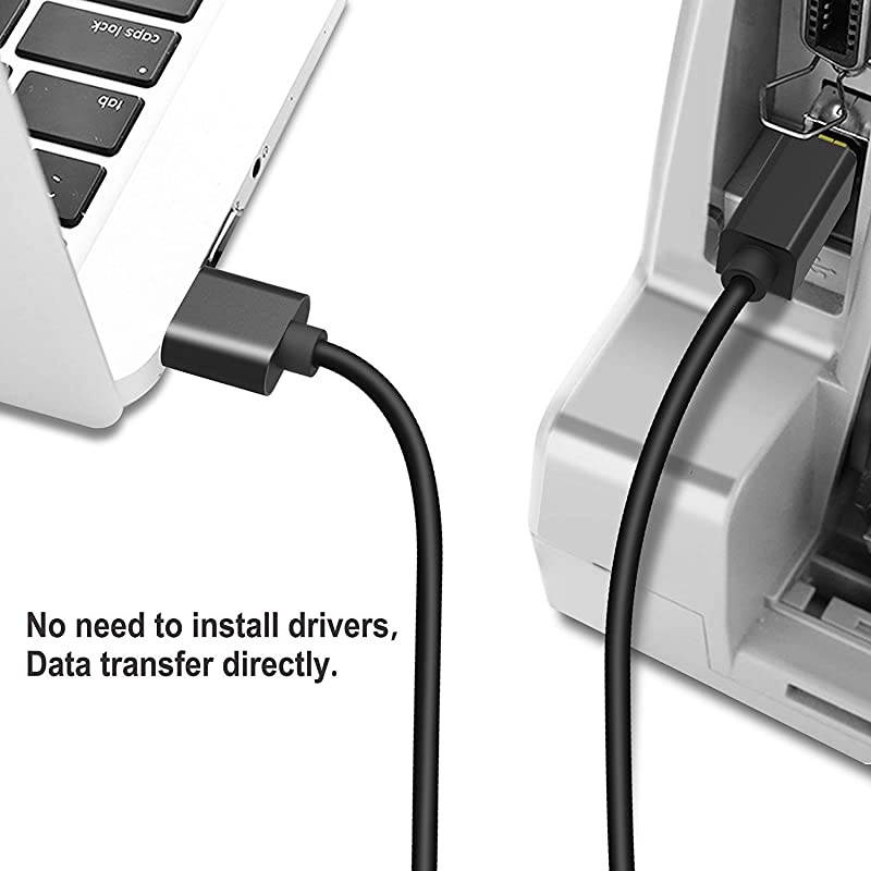 USB Printer Cable,  16FT Flexible USB 2.0 Type A Male to B Male Scanner Cord High Speed for HP Canon Dell, Lexmark Epson Xerox Samsung and More (Gold-Plated Connector)