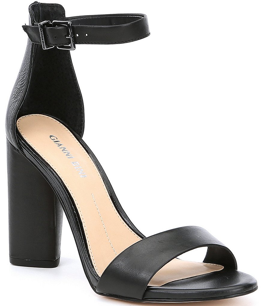 Gianni Bini Joenah Two Piece Ankle Strap Block Heel Dress Sandals