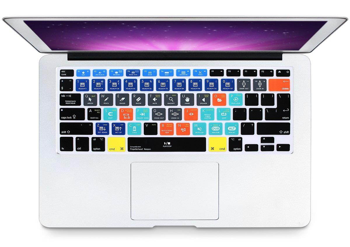 HRH Propellerhead Reason Shortcuts Hotkey Silicone Keyboard Cover Skin for MacBook Air 13,MacBook Pro13/15/17 (with or w/Out Retina Display, 2015 or Older Version)&Older iMac,USA and European Layout