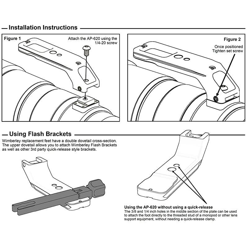 AP-620 Replacement Lens Foot for Sony 200-600 G OSS - Permanent Style - Arca-Swiss Style - Made in USA