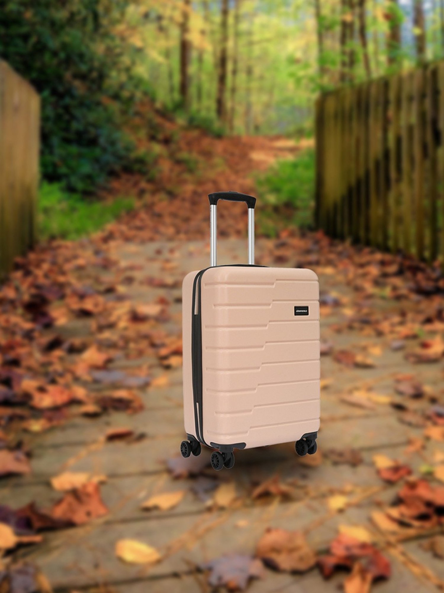 Aeropostale Stout Beige Textured Hard Large Trolley Bag - 30 cm