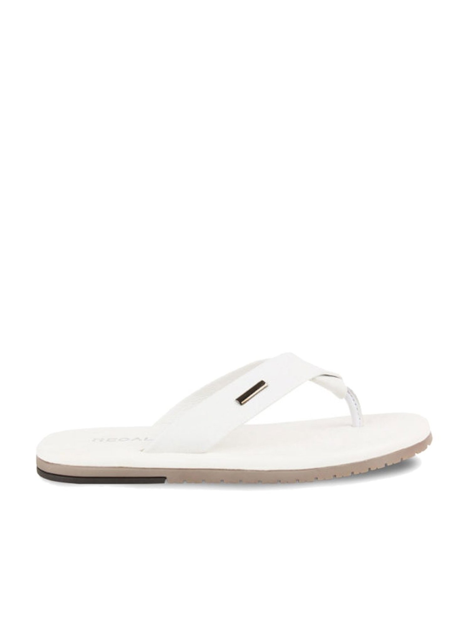 Regal White Thong Sandals