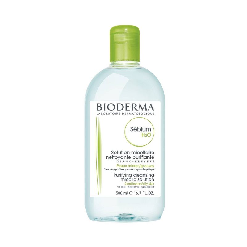 Bioderma Sebium H2O Micellar Water Makeup Remover and Facial Cleansing Wipes - 16.07oz/25ct