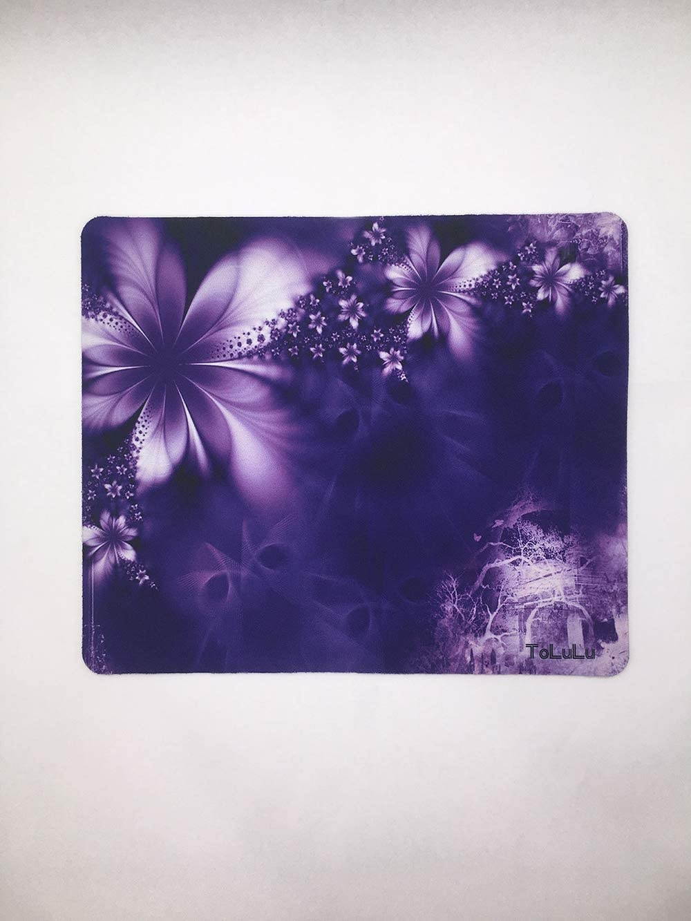 ToLuLu Regular Size (9.2 x 7.7 inch) Mouse pad Mouse Mat Mouse Mice Suit for Optical Laser Mouse, Purple Flower