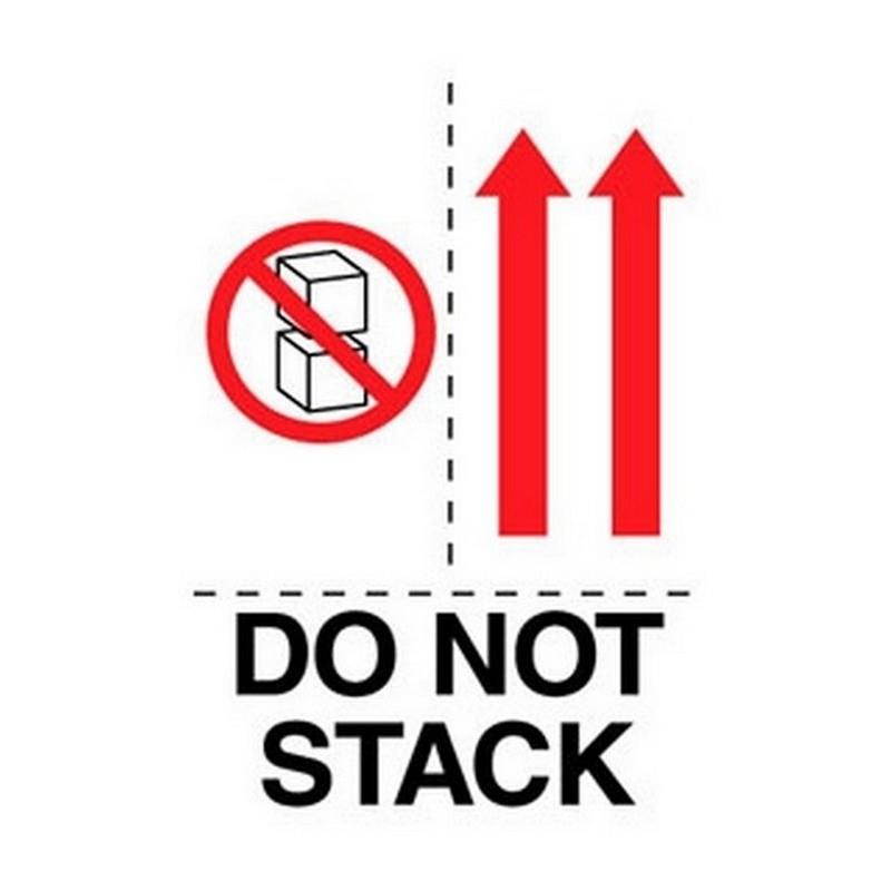 3" x 4" Do Not Stack Labels (500 per Roll)