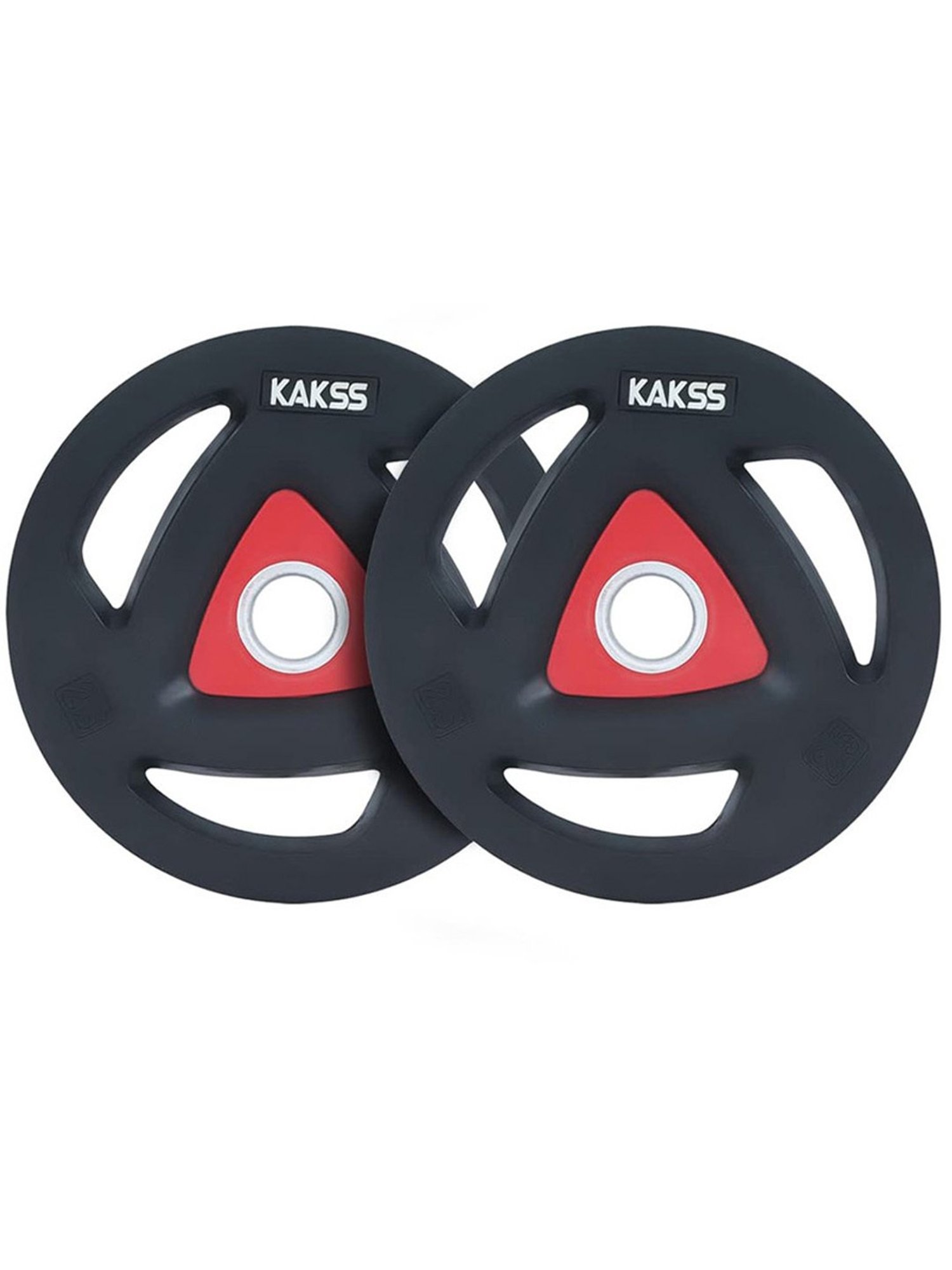 Kakss Home Gym Combo Metal Rubber Weight Plates 30mm Hole 5ft Straight Rod Set (Black) Size - 20KG