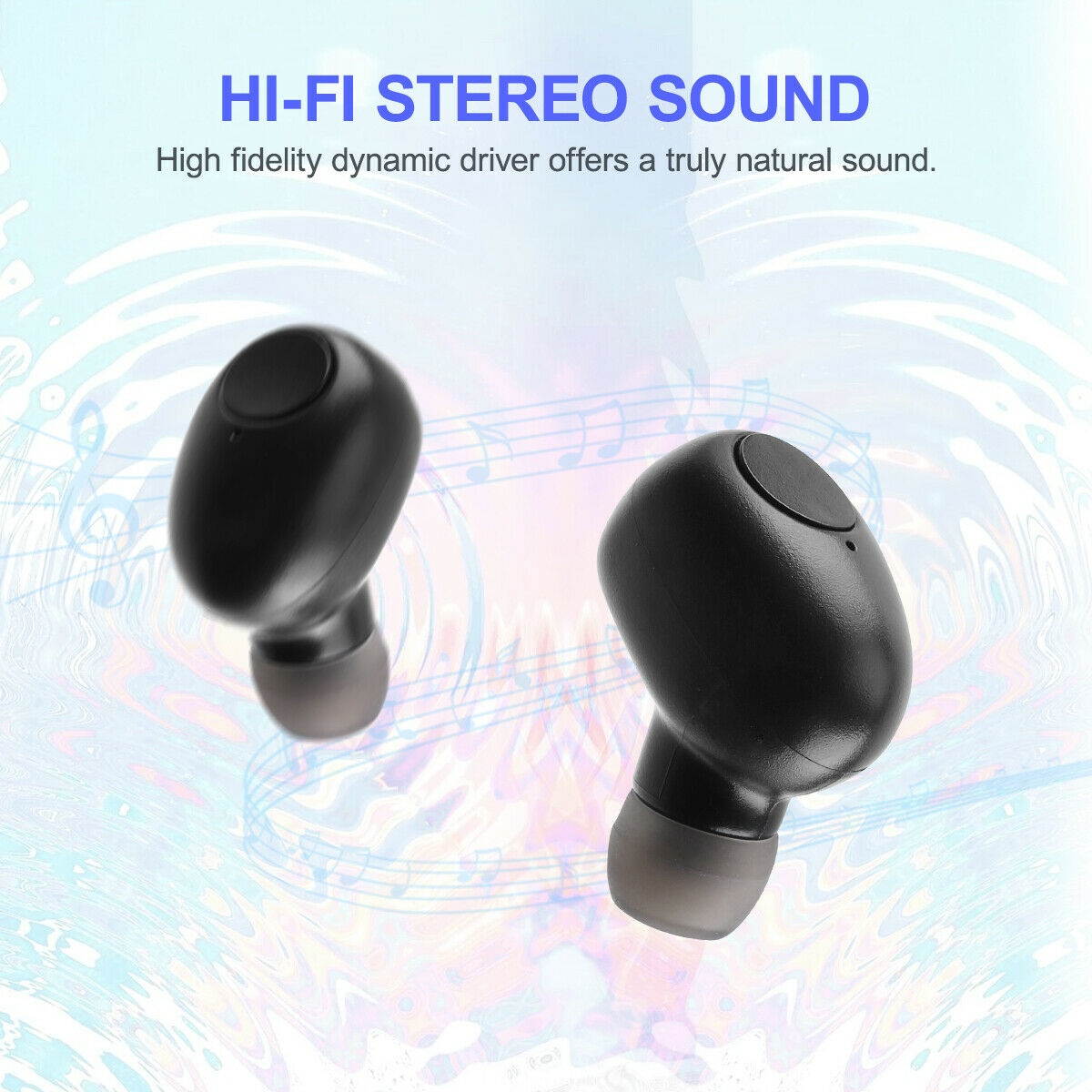 Bluetooth 5.0 Headset TWS Wireless Earphones Earbuds Stereo Headphones  Mic