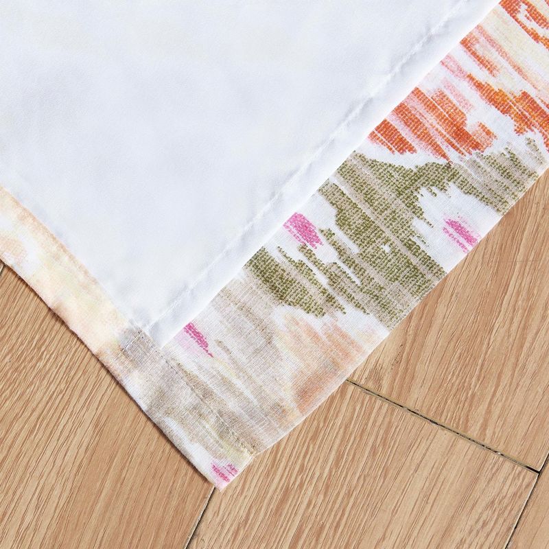 Barefoot Bungalow Ibiza Medallions & Fashionable 4-Piece Window Panel & Tie Back With 3" Rod Pocket - 42X84" Blush