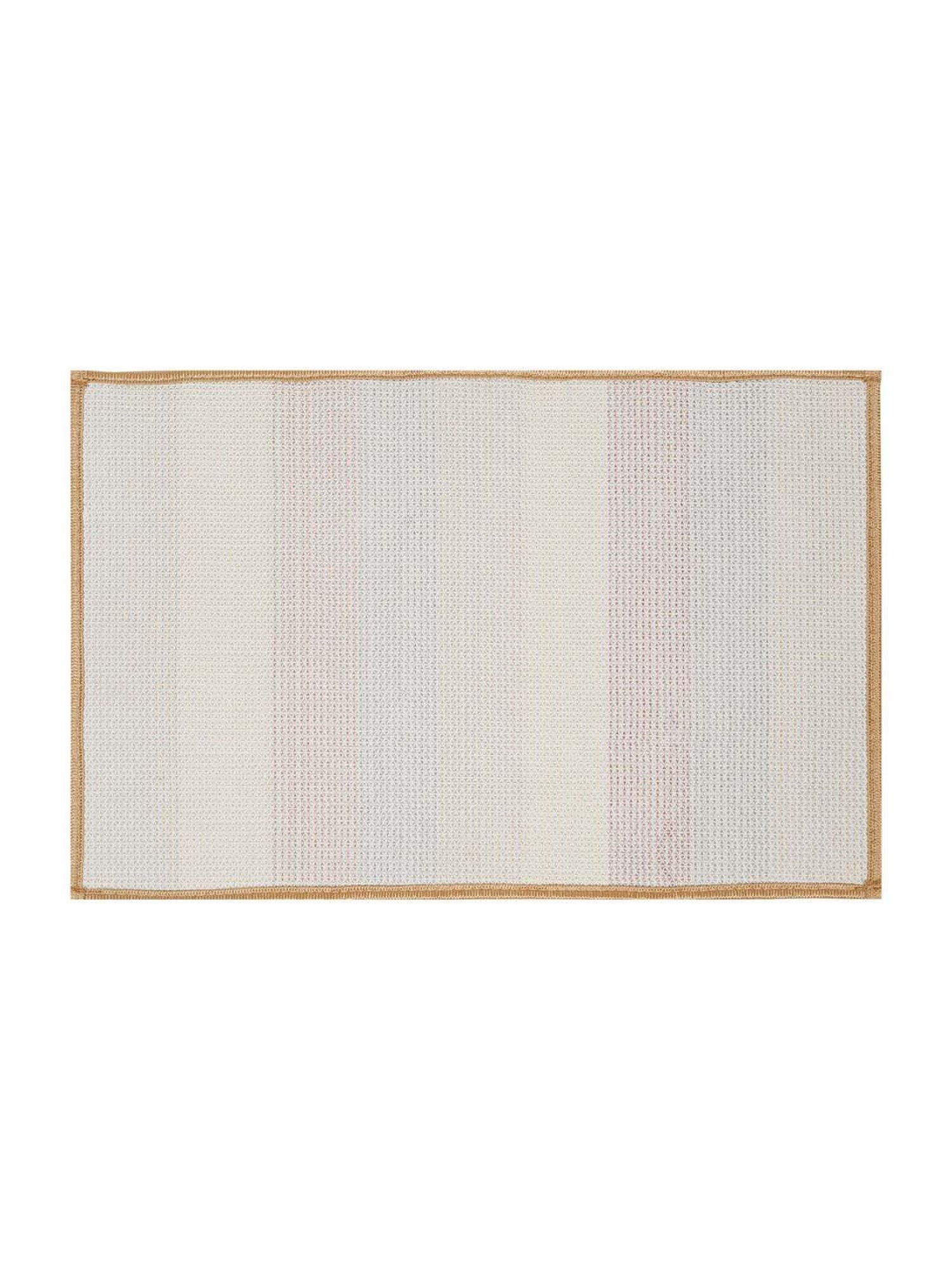Hosta Homes Brown & Beige Cotton Water Absorbent Anti Skid Multipurpose Mat