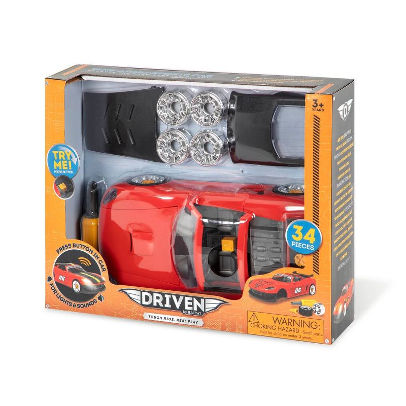 DRIVEN - Toy Take-Apart Sports Car with Accessories - 34pc
