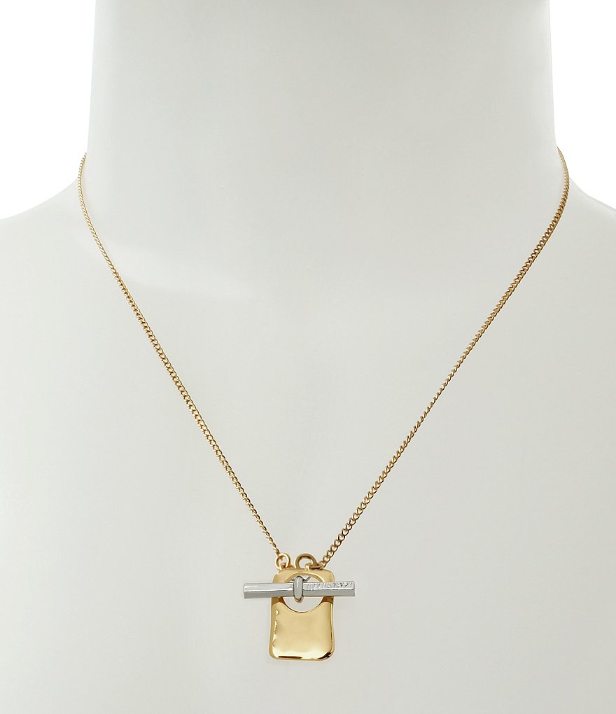 AllSaints Rectangle Pendant Necklace