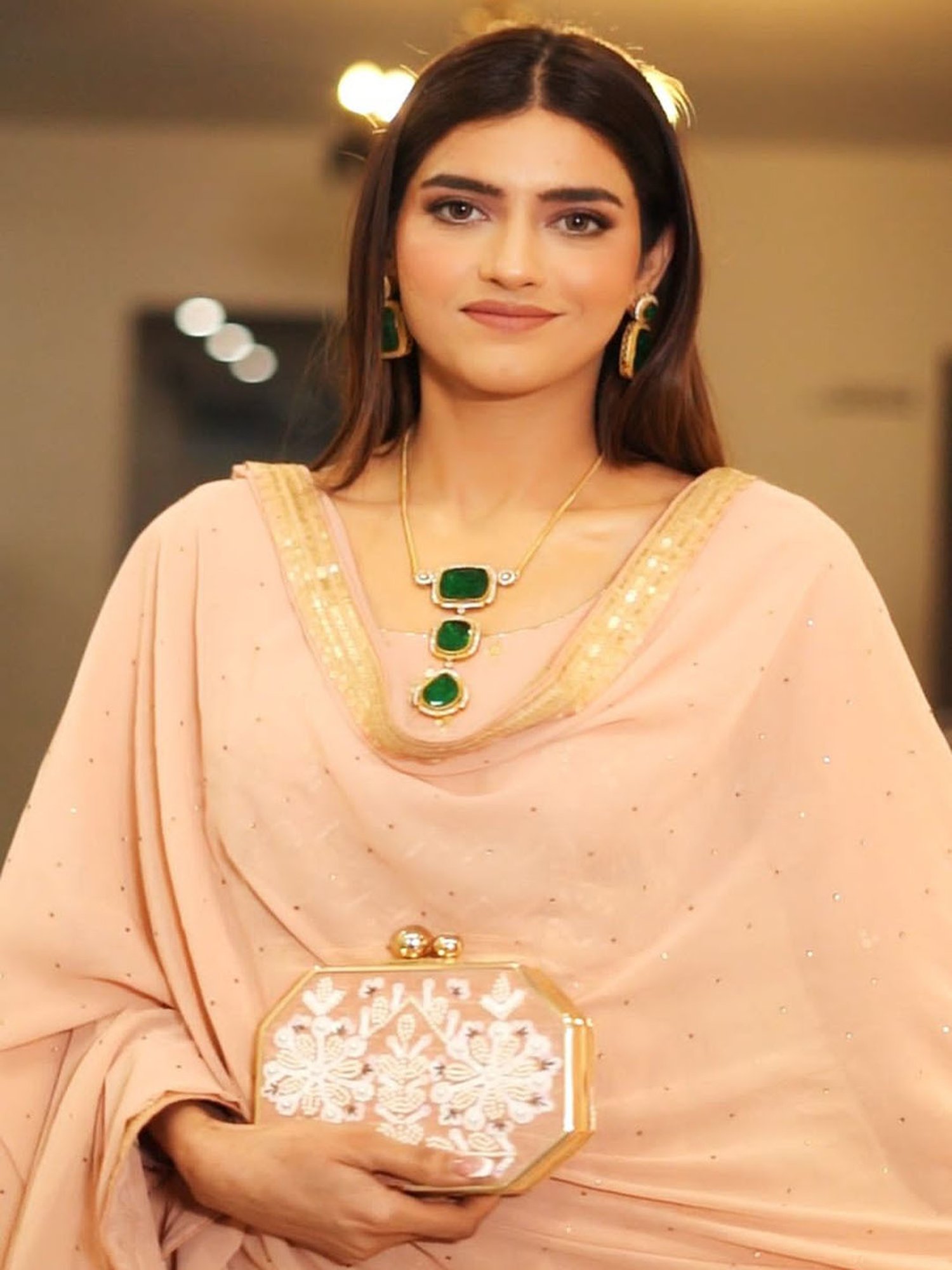 Odette Pink Embellished Sling Handbag