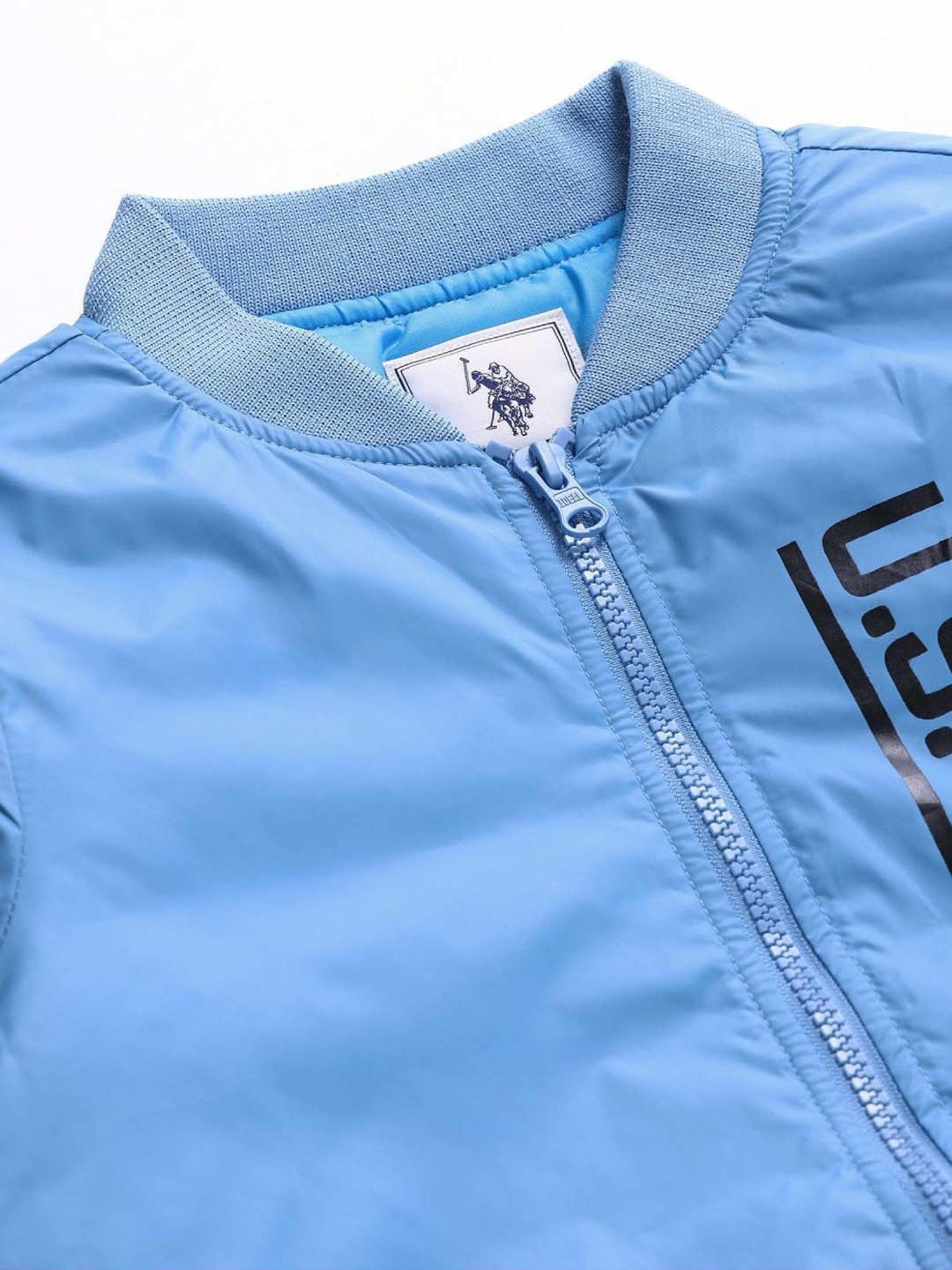 Allen Solly Junior Navy & Green Color Block Full Sleeves Jacket