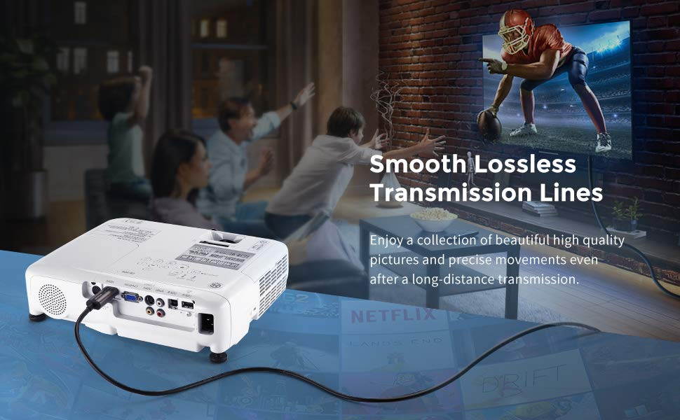 ESTONE Fiber HDMI Cable 4K 65ft 60Hz, RTF5Fiber Optic HDMI Cable 2.0 4K HDR at 4:2:0 8/10/12bit, 4:2:2 and 4:4:4 with 8 bits; 3D 4K Video at 60 Hz, High Speed 18Gbps Fiber Optic HDMI Cable