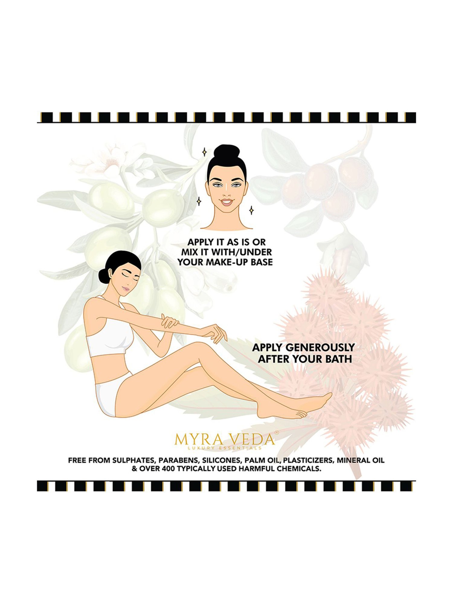 MYRA VEDA LUXURY ESSENTIALS Mediterranean White Sage Hand & Body Lotion - 200 gm