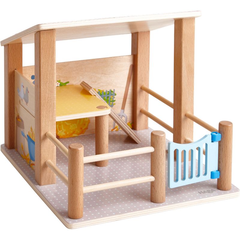 HABA Little Friends Petting Zoo with 3 Exclusive Farm Animal Figures