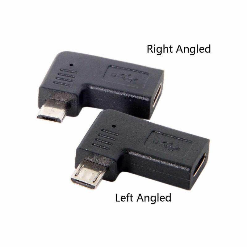 Left Angled 90 Degree USB Type-C USB-C Female to 5Pin Micro USB 2.0 Male Data Charge Converter Adapter