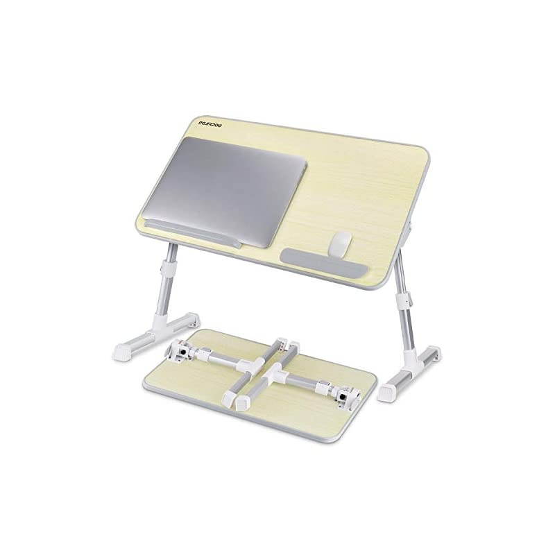 Laptop Bed Tray Table  Adjustable Laptop Bed Stand Portable Standing Table with Foldable Legs Foldable Lap Tablet Table for Sofa Couch Floor Medium Size