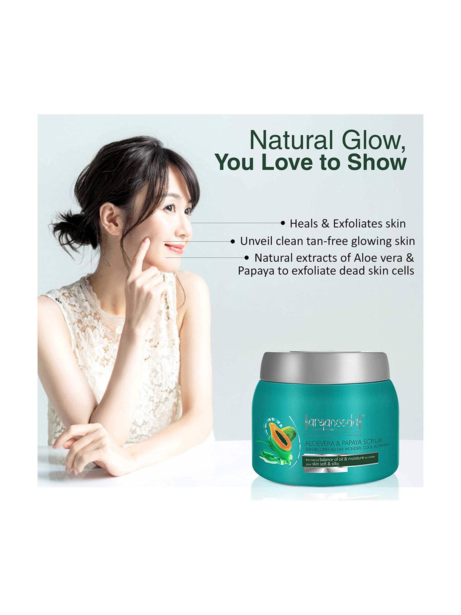 Aryanveda Aloevera and Papaya Face Scrub - 400 ml