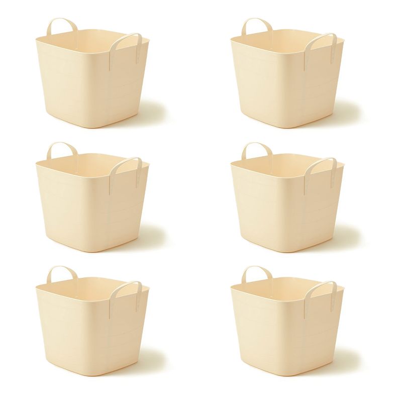 Homz 64 Quart Secured Seal Latch Extra Large Single Clear Stackable Storage Container Tote with Blue Lid for Home, Garage, or Basement (2 Pack)