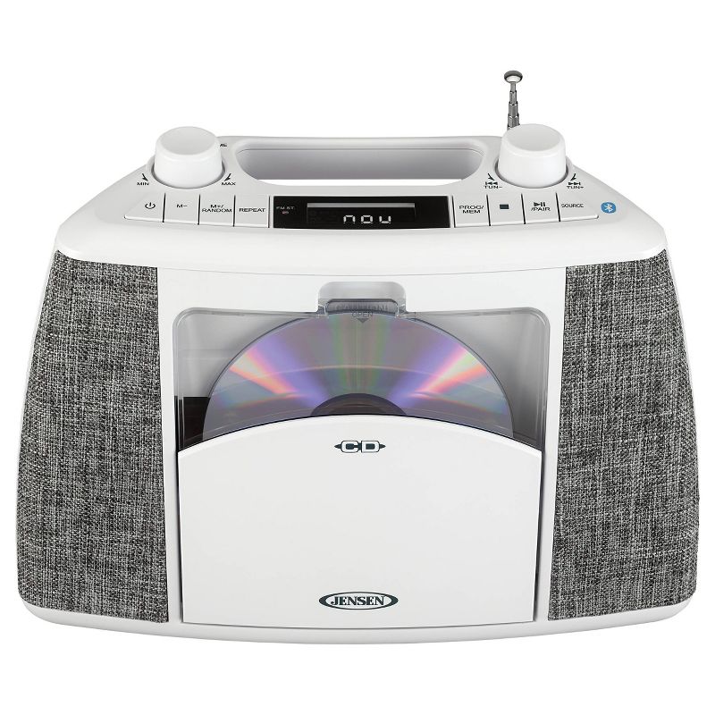 JENSEN Portable Bluetooth CD Music System - White (CD-565)