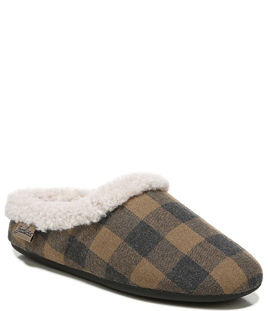 Zodiac Paloma Plaid Faux Shearling Lined Slippers