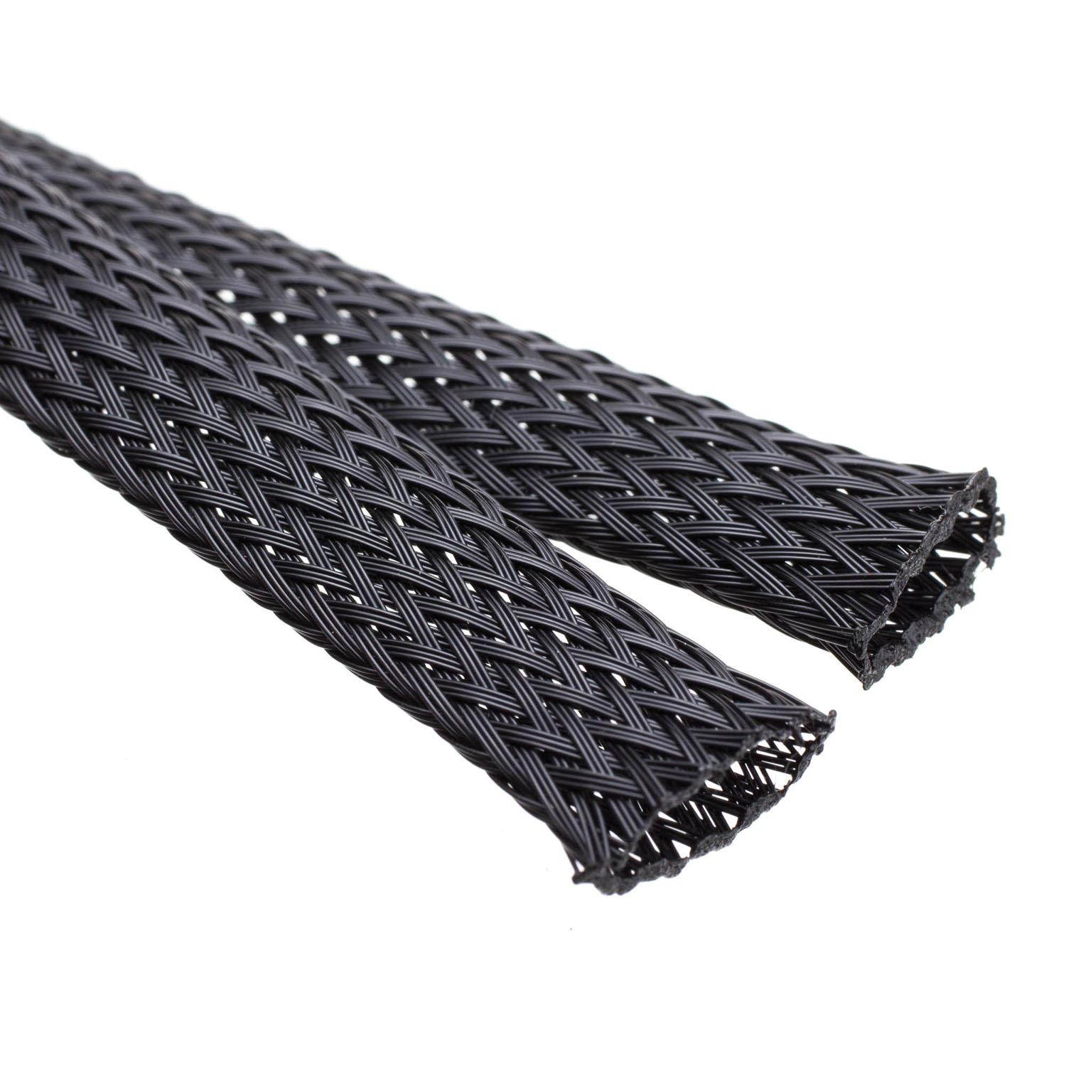 Cable 1/2" Diameter Woven Polyester Expandable Wire Sleeving - 15 foot