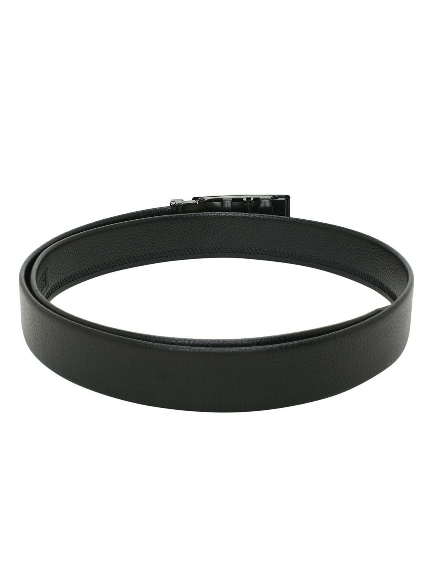 Crusset Black Formal Belt & Bi-Fold Wallet Combo Set for Men