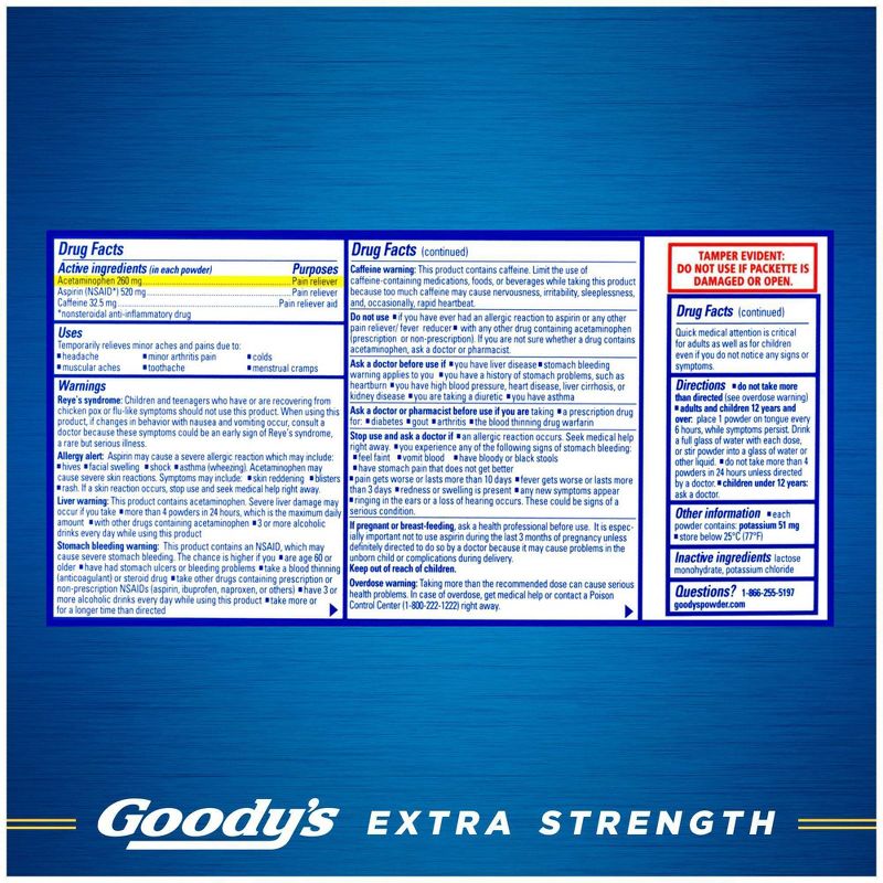 Goody's Extra Strength Headache and Pain Relief Powder - Aspirin (NSAID) - 50ct