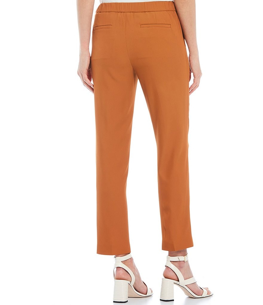 Calvin Klein Stretch Woven Slim Straight Leg Pull-On Pants