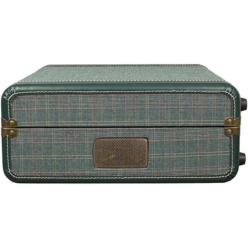 Executive Vintage Bluetooth 3Speed Portable Suitcase Turntable with USB Pine