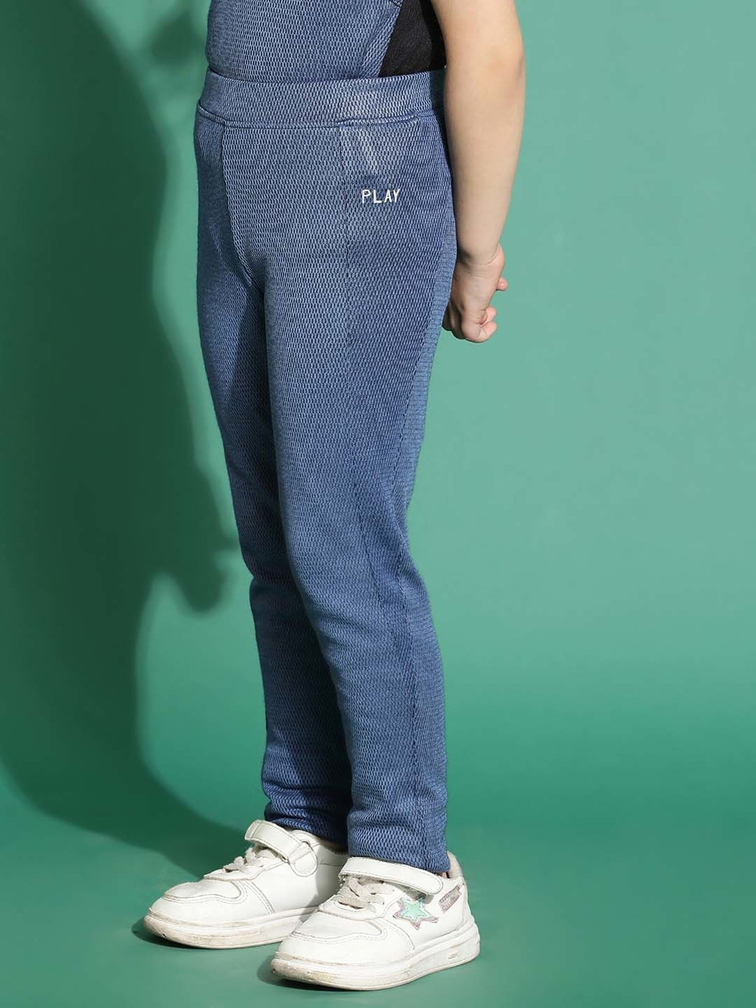 Tales & Stories Girls Blue Slim Fit Leggings