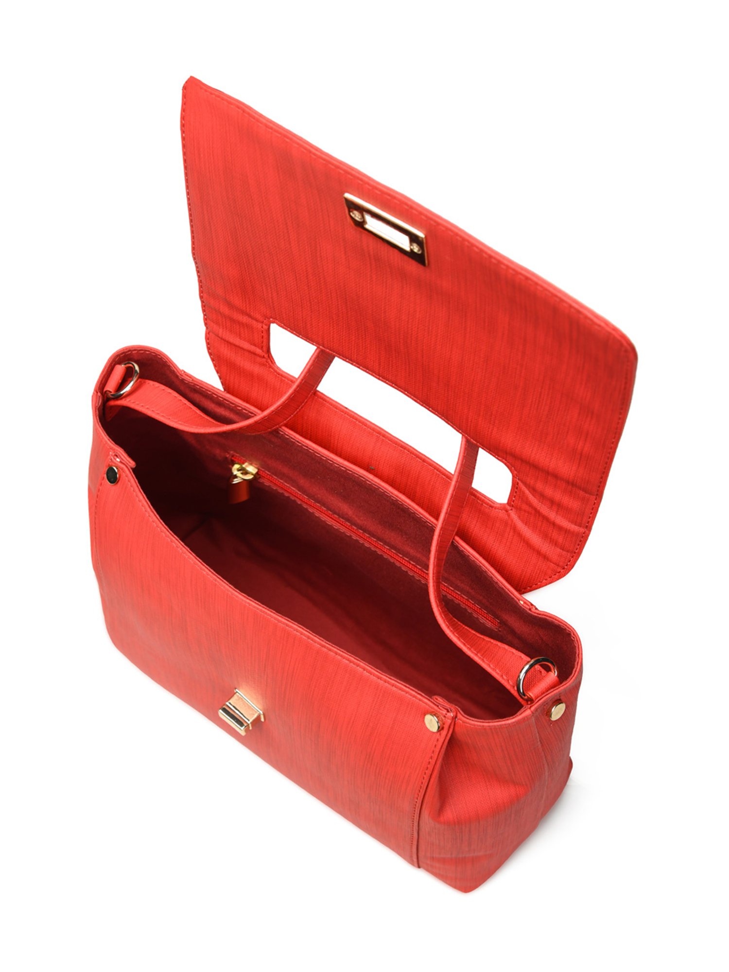 PELLE LUXUR Cherry Red Medium Cross Body Bag