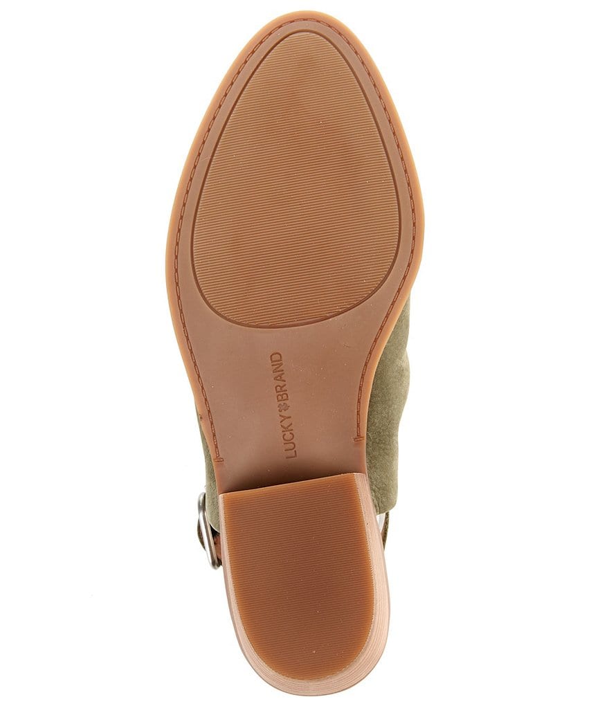 Lucky Brand Farryn Nubuck Slingback Low Heel Shooties
