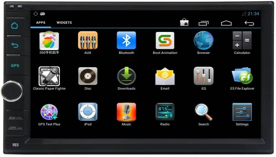 EinCar Double Din Stereo Touch Screen Car Radio Android 10.0 GPS Navigation Bluetooth 7" Digital Capacitive Touchscreen No-DVD Car Player 1G RAM+16G ROM Wifi/4G/HD 1080P Video/Mirror Link/SWC