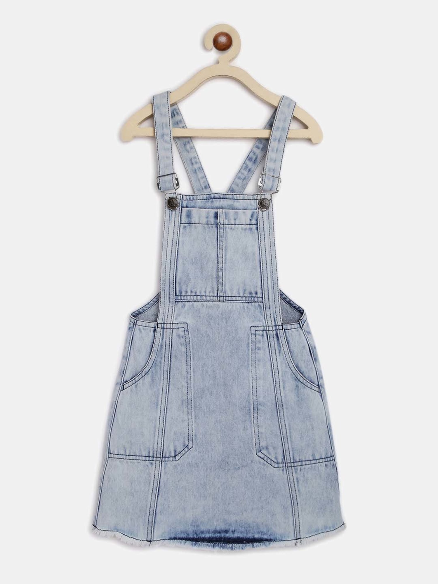 Tales & Stories Kids Blue Cotton Regular Fit Dungaree
