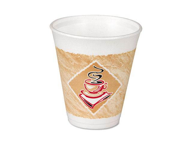Dawn 16X16G Foam Hot/Cold Cups,16 oz., White w/Brown & Green,1000/Carton