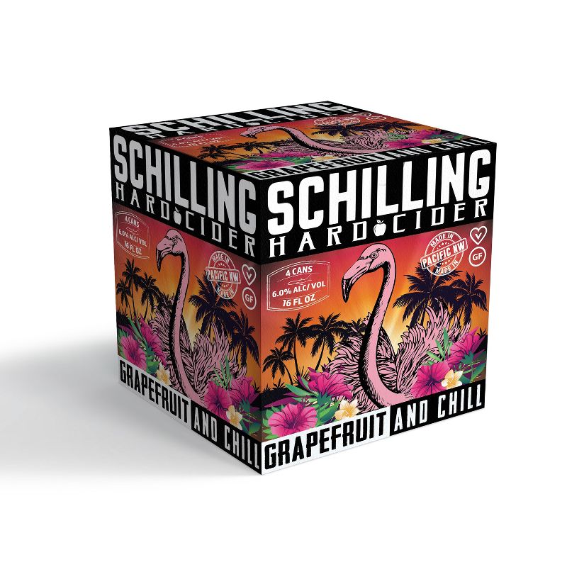 Schilling Cider Grapefruit Cider - 4pk/16 fl oz Cans